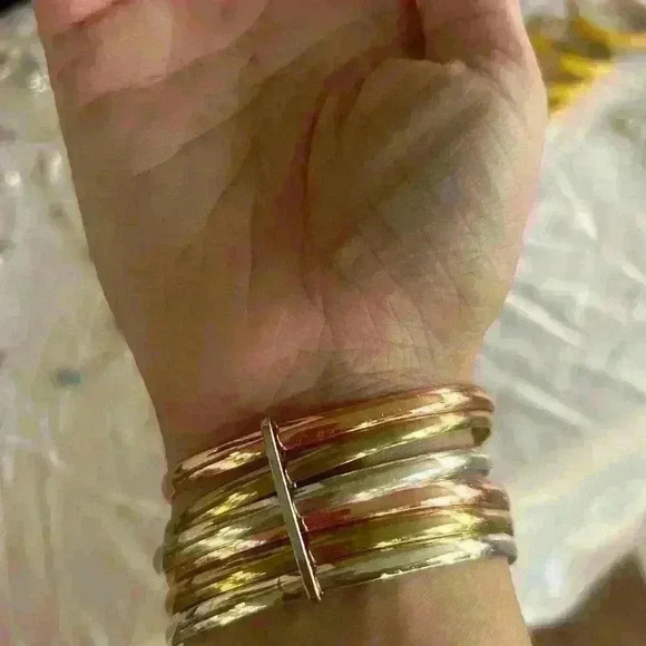 🏖️ Summer Jewelry SALE! Mixed metal stacked bracelet - Picture 5 of 9